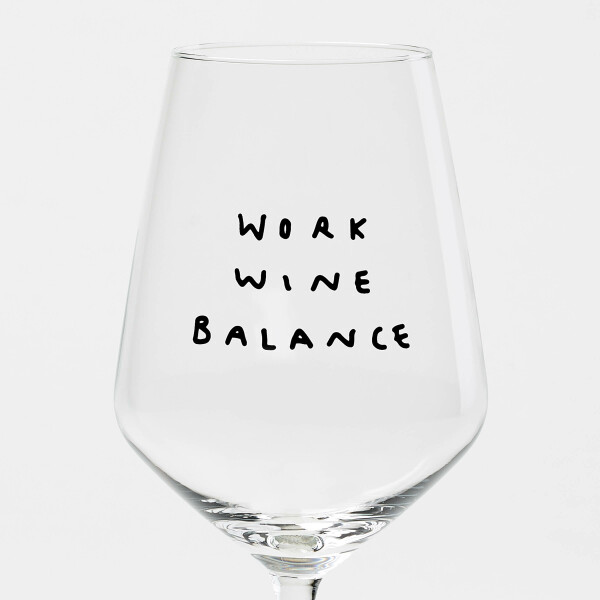 "Work Wine Balance" Weinglas by Johanna Schwarzer × selekkt