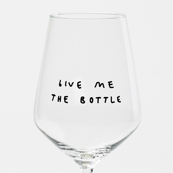 "Give Me The Bottle" Weinglas by Johanna Schwarzer × selekkt