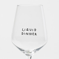 "Liquid Dinner" Weinglas by Johanna Schwarzer...