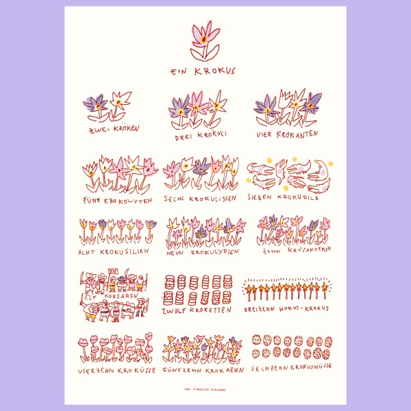 "Ein Krokus" DIN A2 Plakat (limitiert) von Gianluca Scigliano