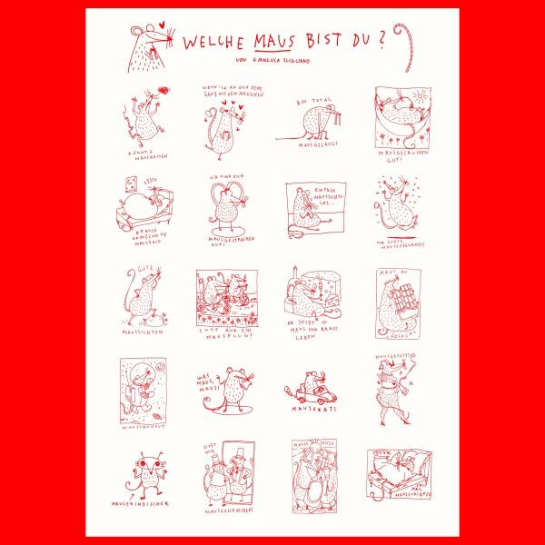 "Welche Maus bist du?" DIN A2 Plakat von Gianluca Scigliano