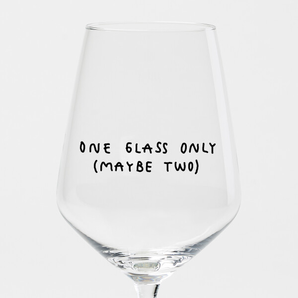 "One Glass Only (Maybe Two)" Weinglas by Johanna Schwarzer × selekkt