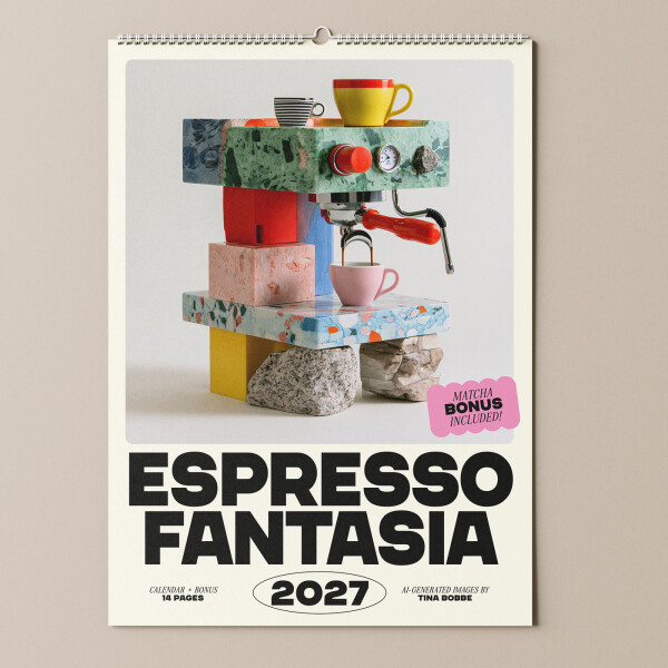 "Espresso Fantasia" photo calendar 2027 by Tina Bobbe